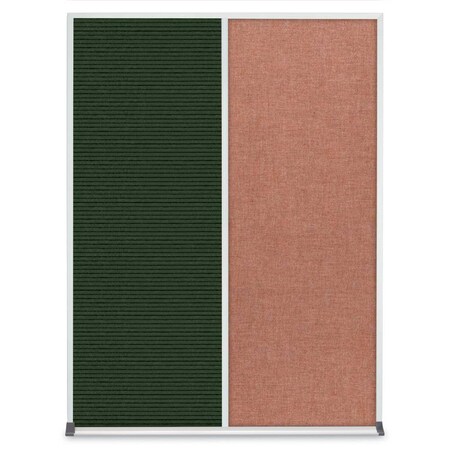 United Visual Products Double Door Radius Corkboard, 48"X36", B UV8003-BRONZE-BLACK